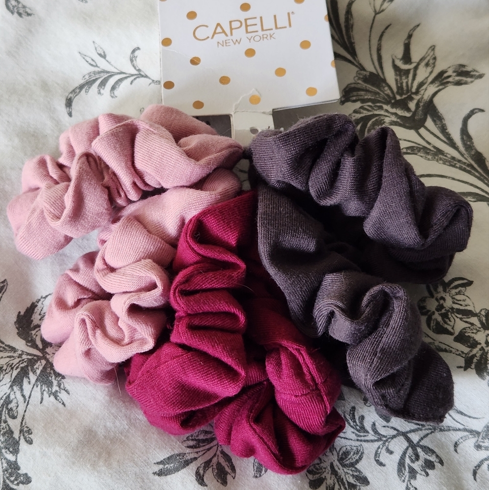 Scrunchies pink/raspberry/charcoal